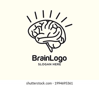 plantilla de diseño creativo del vector del logotipo del cerebro
