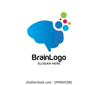 brain logo vector creative design template
