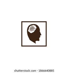 Brain Logo vector design illustration,icon Template background.