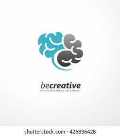 Brain Logo vector design layout. Creative idea symbol concept. 