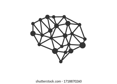  brain logo vector design stock