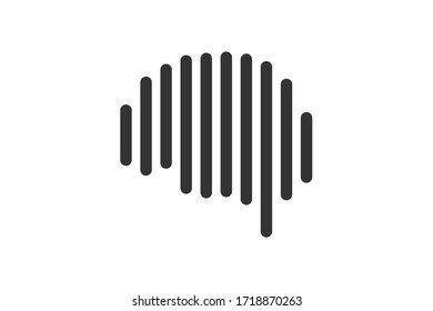  material de diseño vectorial del logotipo del cerebro