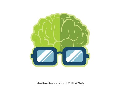  material de diseño vectorial del logotipo del cerebro