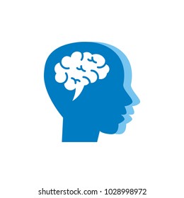 Brain Logo Vector Illustration Stock Vector (Royalty Free) 1028998972