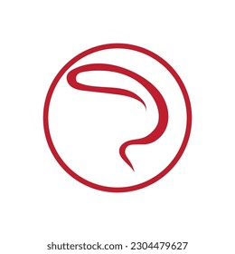 Diseño de la plantilla de icono de la ilustración del vector del logotipo del cerebro