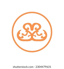Diseño de la plantilla de icono de la ilustración del vector del logotipo del cerebro