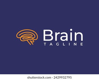 brain logo vector illustration, mind logo template