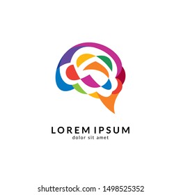 Brain Logo Vector, Suitable For Creativity,
 Learning, Healthy, Positive Thinking, Science, Mind Focus And Creative Ideas Symbol/icon Designs.