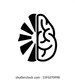 Brain logo vector, suitable for creativity, learning, healthy, positive thinking, science, mind focus and creative ideas symbol/icon designs.