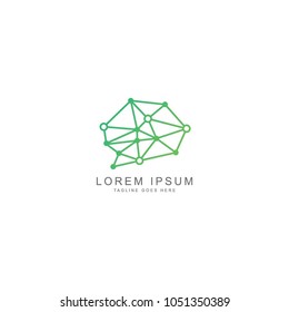 Brain logo, vector logo template