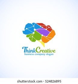 Brain Logo Vector Template.