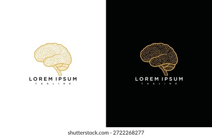 Logos del cerebro mostrados en fondos contrastantes que muestran la versatilidad del diseño