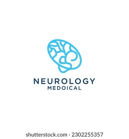 Brain Logo,symbol of freedom combination, flat design logo template, vector illustration