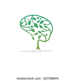 Brain looks like a tree logo.