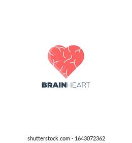 brain love logo design template