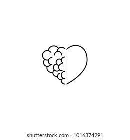 Brain Love Logo Template