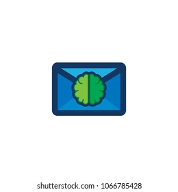 Brain Mail Logo Icon Design