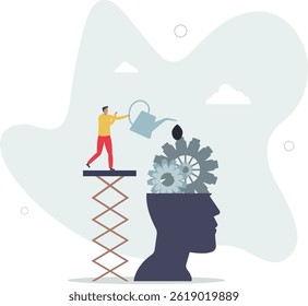 Brain maintenance, fixing emotional and mental problem, boost creativity and thinking process or improve motivation concept. character life .