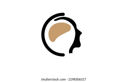 Brain man vector logo design