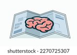 The Brain Map. Isolated Vector Illustration