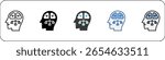 Brain Mapping Icon Pack Multistyle Illustration