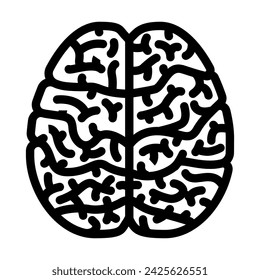 brain mapping neuroscience neurology line icon vector. brain mapping neuroscience neurology sign. isolated contour symbol black illustration