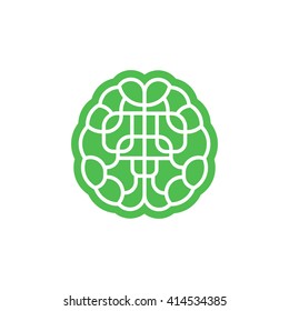 Brain maze icon isolated on white background. Conceptual logo. Vector illustration.
