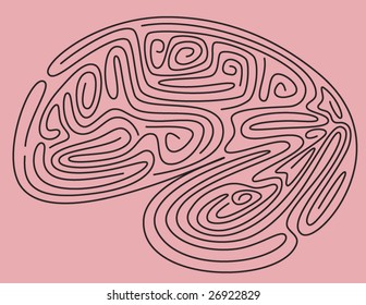 Brain Maze - Vector Illustration