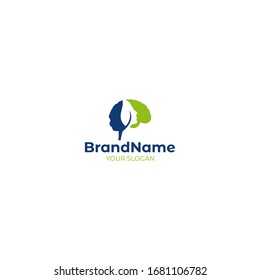 Brain Mental Logo Design Vector