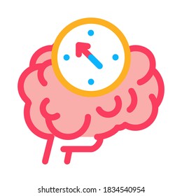 brain mind compass icon vector. brain mind compass sign. color symbol illustration