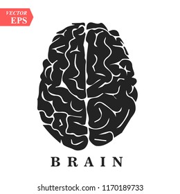 Brain, mind or intelligence flat icon for apps and websites eps 10