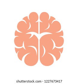 Brain, mind or intelligence flat vector icon for apps and websites