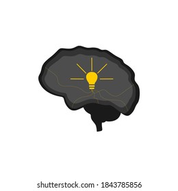 Icono de vector de arte de línea de inteligencia, mente o cerebro para aplicaciones y sitios web