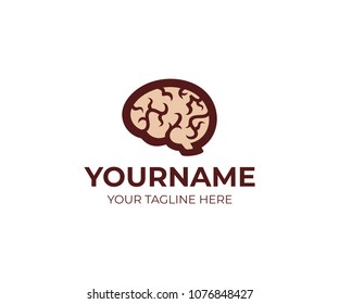 Brain and mind, logo template. Symbol of medical, creativity, creative idea, mind, thinking, vector design. Brainstorm and thinking brain, illustration