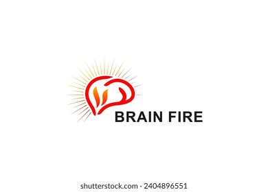 Brain mind smart logo design vector illustration.