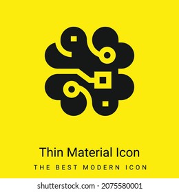 Hirnminimalgelbes Material-Symbol