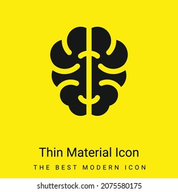 Brain minimal bright yellow material icon