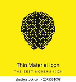 Brain minimal bright yellow material icon
