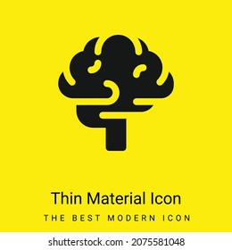 Brain minimal bright yellow material icon