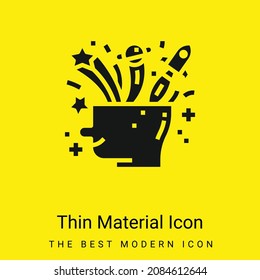 Brain minimal bright yellow material icon