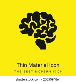 Brain minimal bright yellow material icon