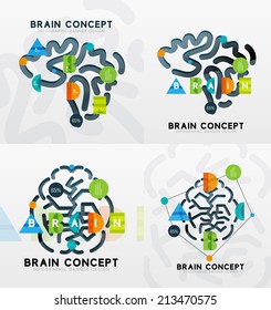 Diseño de banner infográfico de líneas minimalistas, colores modernos y elementos planos. Plantilla de presentación empresarial
