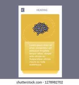 Brain mobile vertical banner design design. Vector