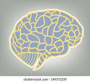 brain model. EPS10 illustration 