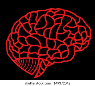 brain model. EPS10 illustration 