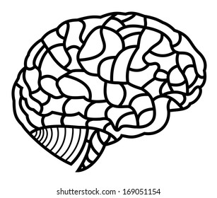 brain model. EPS10 illustration