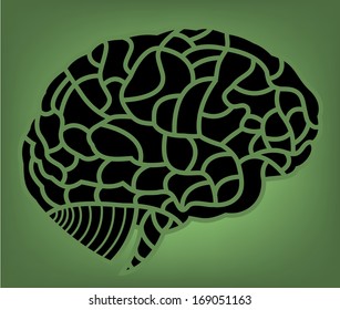 brain model. EPS10 illustration