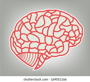 brain model. EPS10 illustration