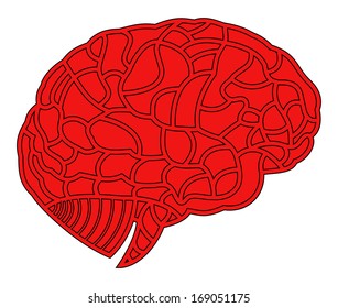 brain model. EPS10 illustration