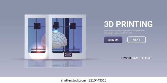 brain model prints on 3d bio printer medical printing of human transplantation organ biological engineering bioprinting